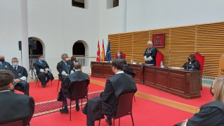 El presidente del alto tribunal de Castilla y León, José Luis Concepción, durante su intervención 